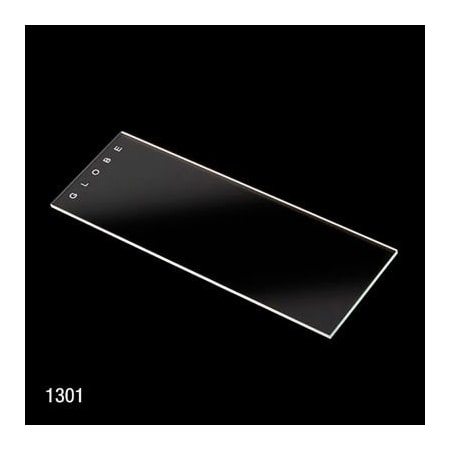 Globe Scientific Microscope Slides, Glass, 25 x 75mm, 90&176 Ground Edges, Plain, 1440/Pack 1301